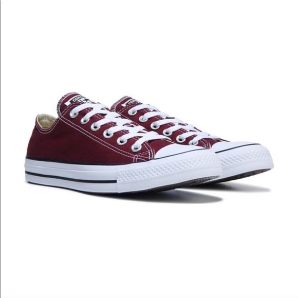 burgundy converse low top